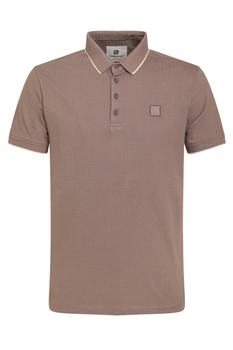 Gabbiano taupe heren polo | Vooraanzicht