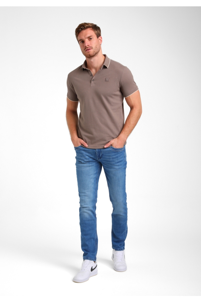 Gabbiano taupe heren polo | Model