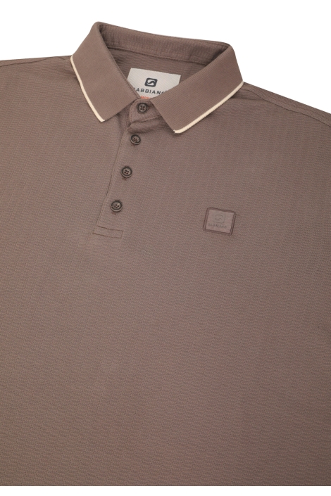 Gabbiano taupe heren polo | Kleurstaal
