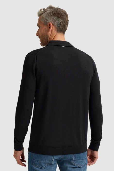 Vanguard zwarte heren polo | Model achteraanzicht