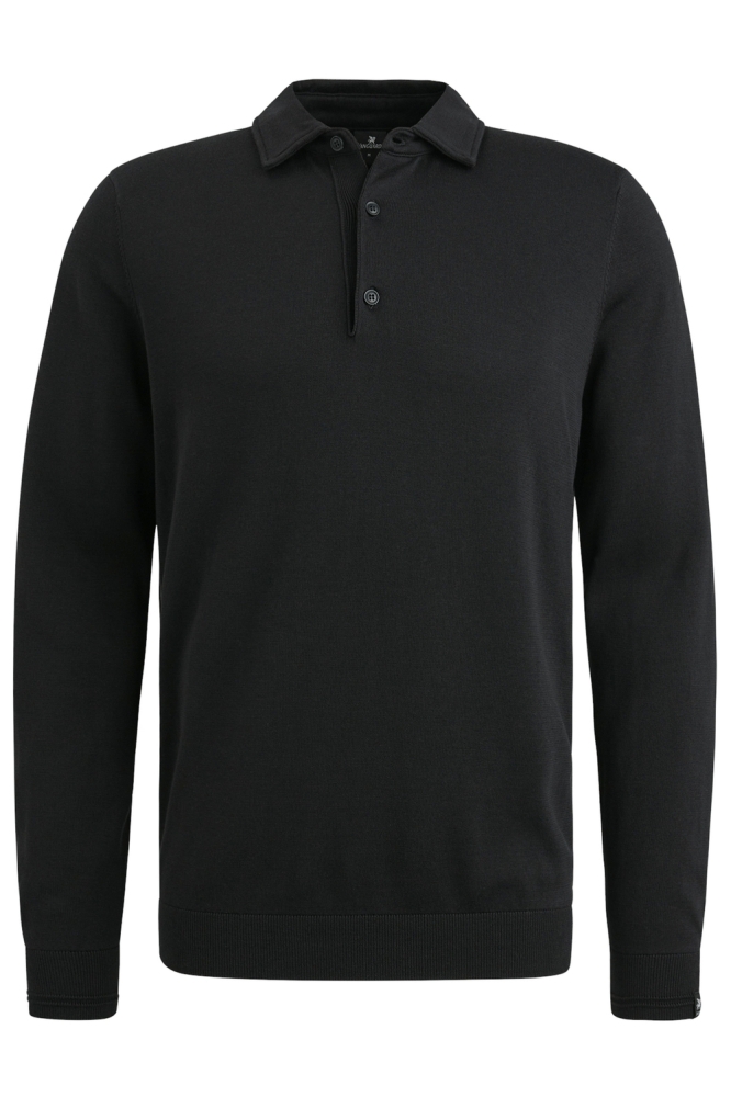 Vanguard zwarte heren polo | Vooraanzicht