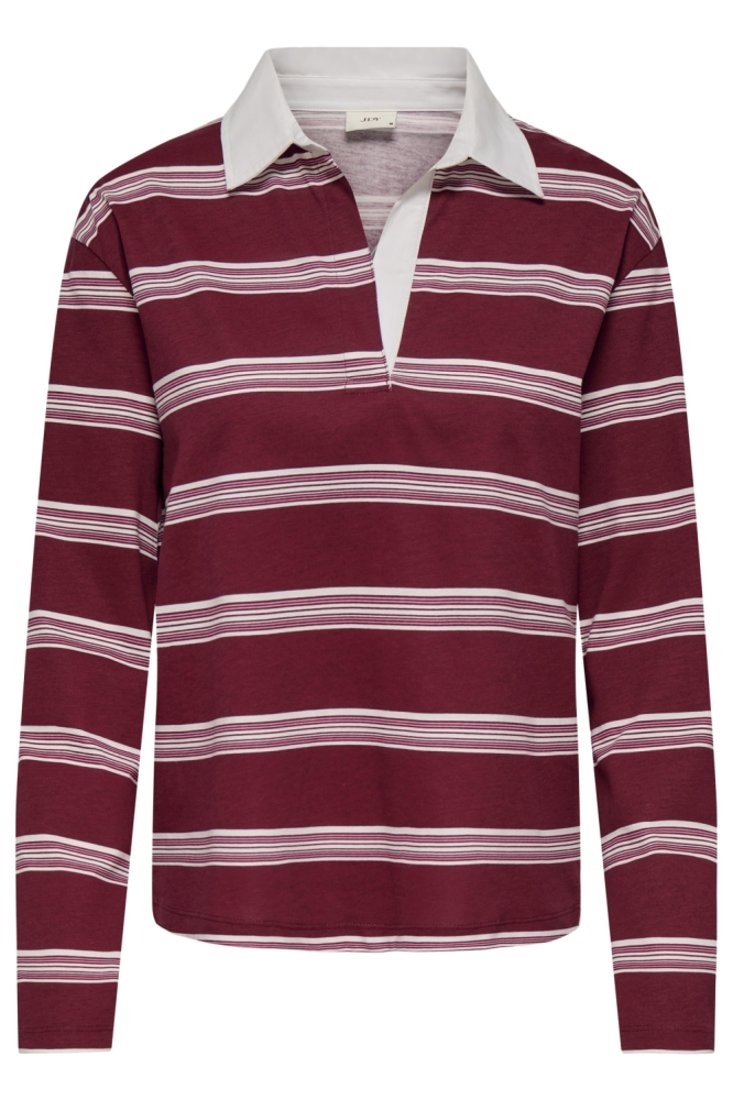 Jacqueline de Yong bordeaux dames t-shirt | Vooraanzicht