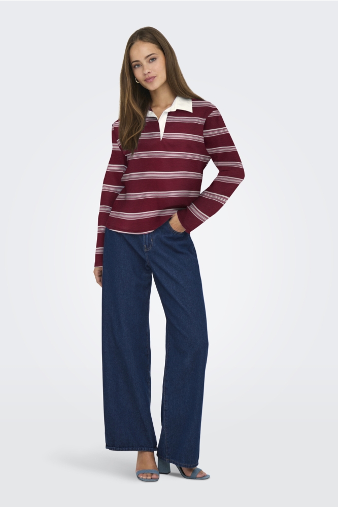 Jacqueline de Yong bordeaux dames t-shirt | Model