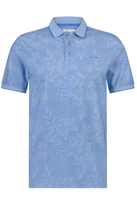 State of Art blauwe heren polo | Vooraanzicht