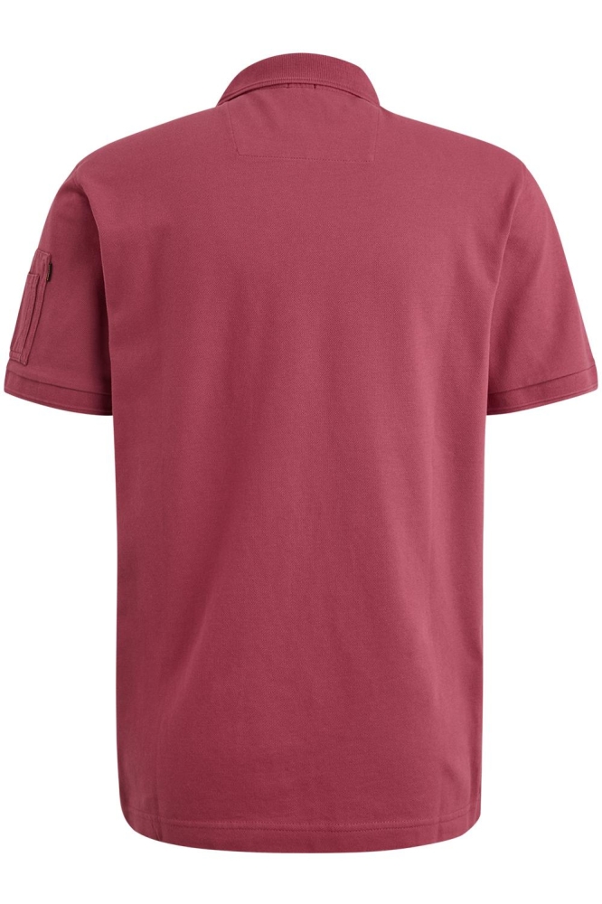PME legend bordeaux heren polo | Achteraanzicht