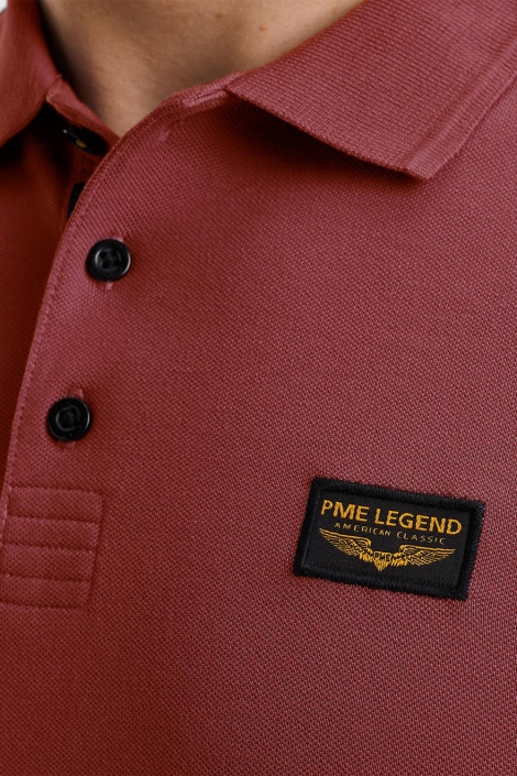 PME legend bordeaux heren polo | Close up
