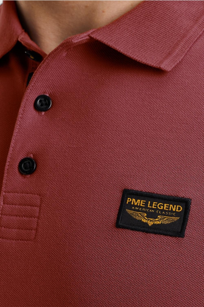 PME legend bordeaux heren polo | Close up