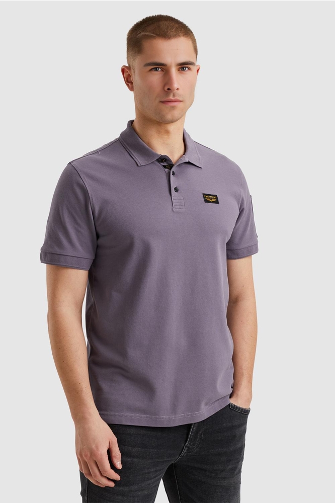 PME legend paarse heren polo | Model zijaanzicht