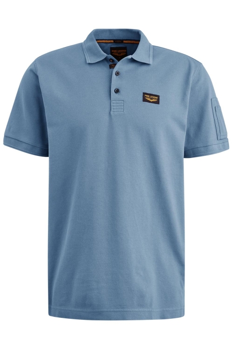 PME legend blauwe heren polo | Vooraanzicht