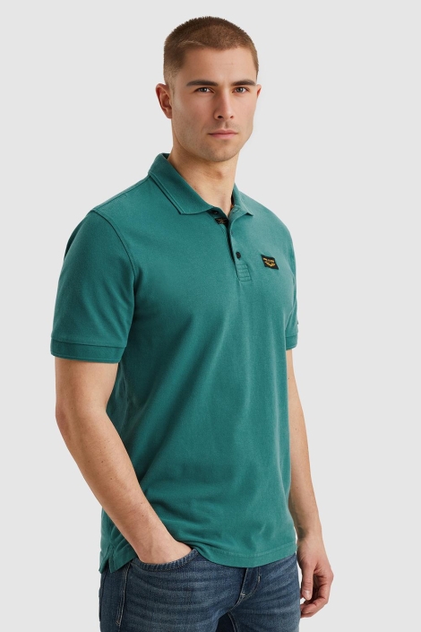 PME legend groene heren polo | Model zijaanzicht