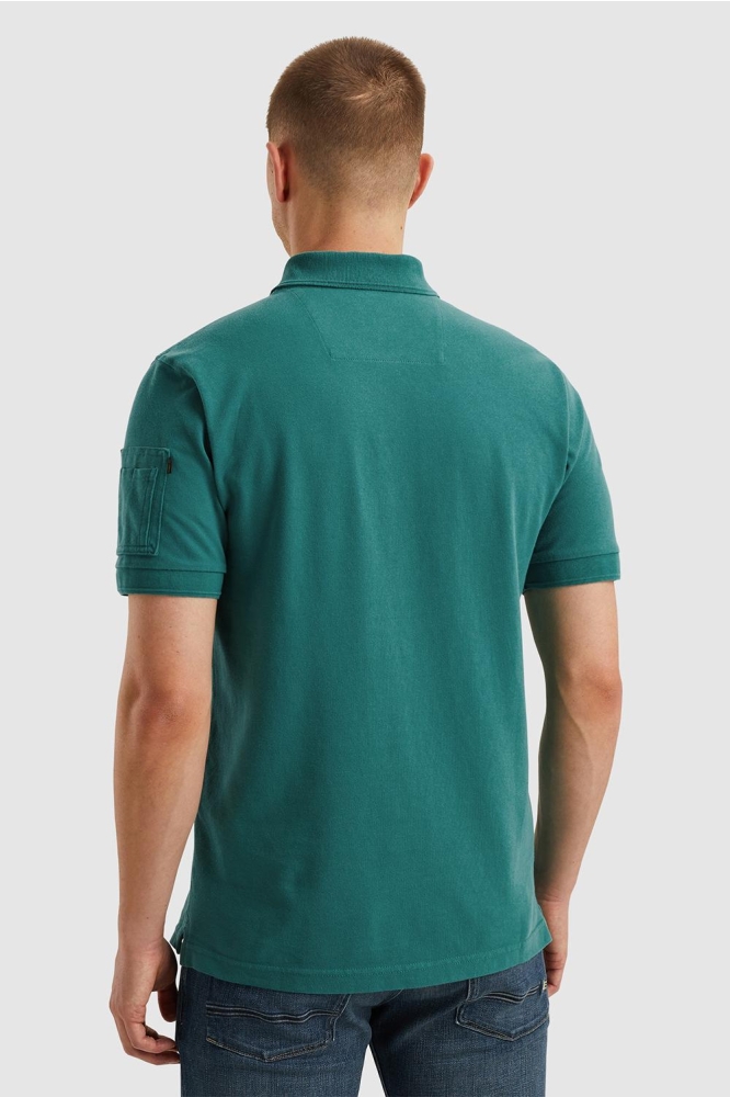 PME legend groene heren polo | Model achteraanzicht