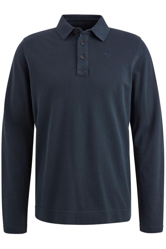 PME legend blauwe heren polo | Vooraanzicht