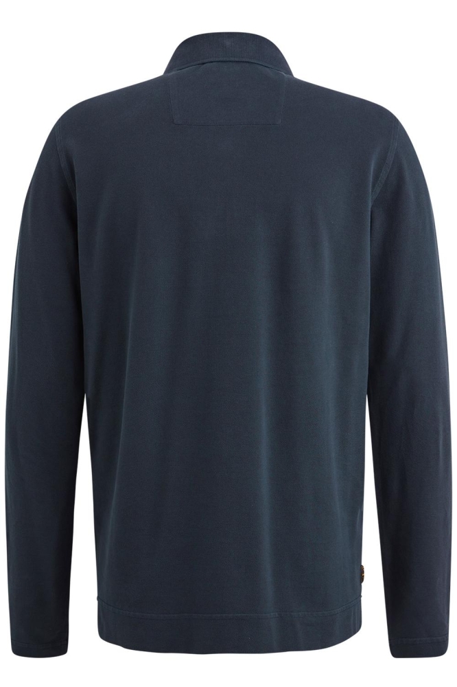 PME legend blauwe heren polo | Achteraanzicht