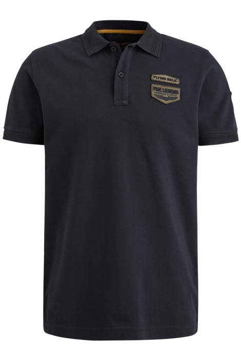 PME legend blauwe heren polo | Vooraanzicht