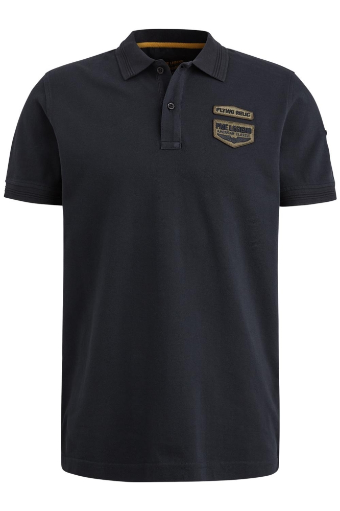 PME legend blauwe heren polo | Vooraanzicht