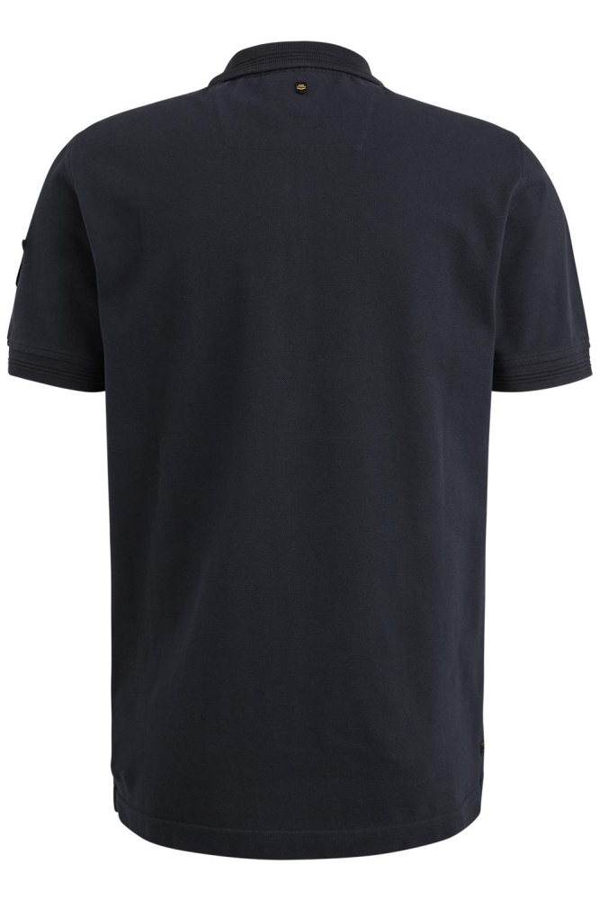 PME legend blauwe heren polo | Achteraanzicht