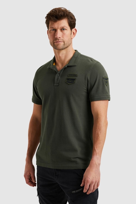 PME legend groene heren polo | Model zijaanzicht