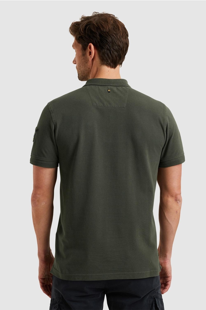 PME legend groene heren polo | Model achteraanzicht