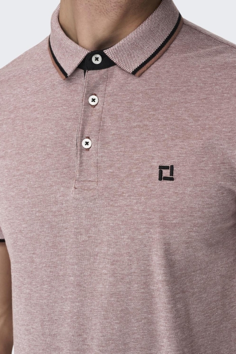 Only & Sons roze heren polo | Close up