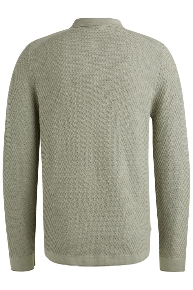 Cast Iron groene heren polo | Achteraanzicht