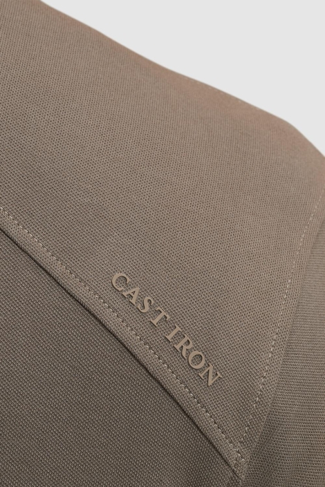 Cast Iron groene heren polo | Close up