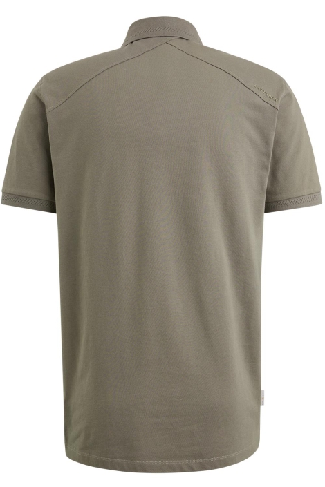 Cast Iron groene heren polo | Achteraanzicht