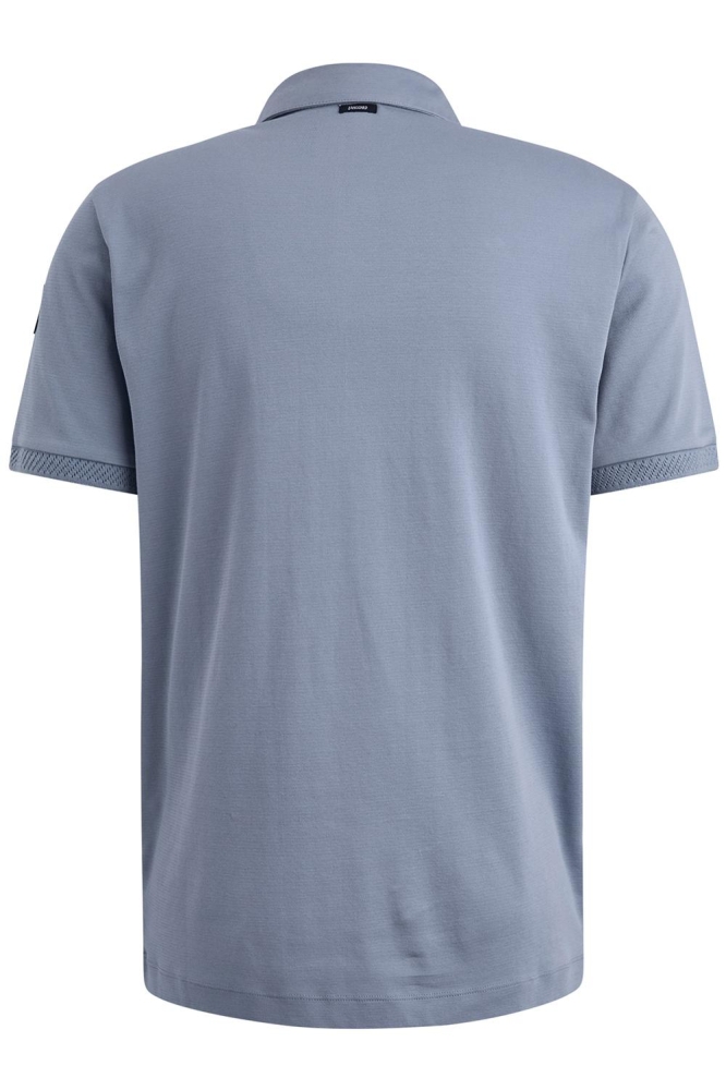 Vanguard blauwe heren polo | Achteraanzicht