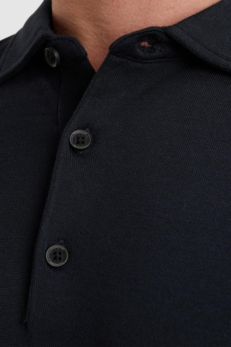 Vanguard blauwe heren polo | Close up