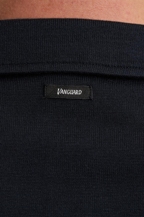Vanguard blauwe heren polo | Close up
