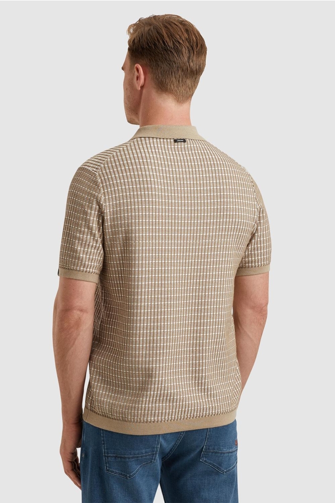 Vanguard camel heren polo | Model achteraanzicht