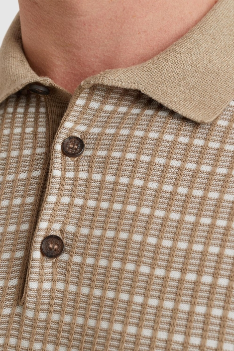 Vanguard camel heren polo | Close up