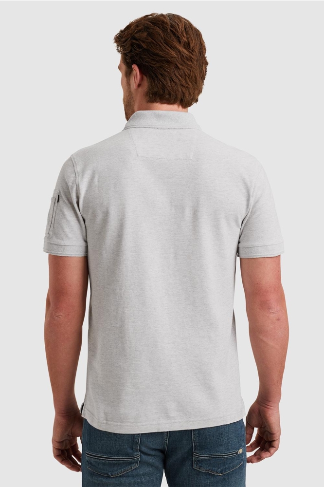 PME legend grijze heren polo | Model achteraanzicht