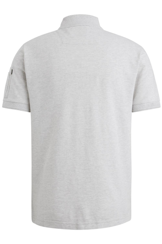 PME legend grijze heren polo | Achteraanzicht