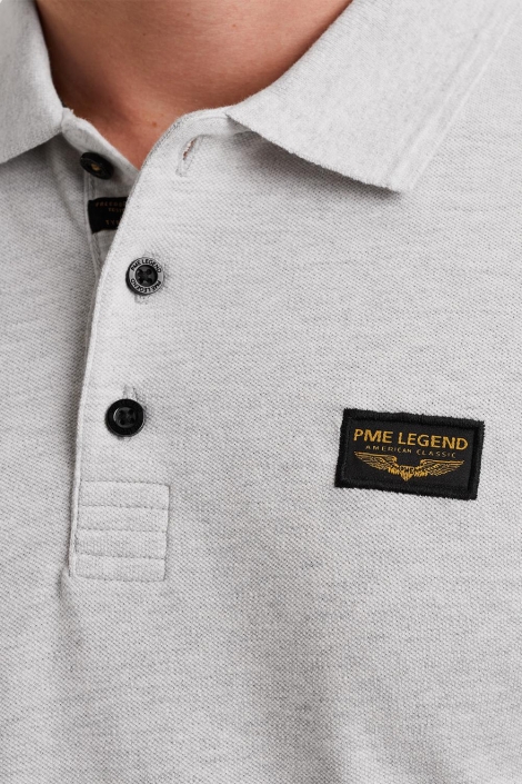 PME legend grijze heren polo | Close up