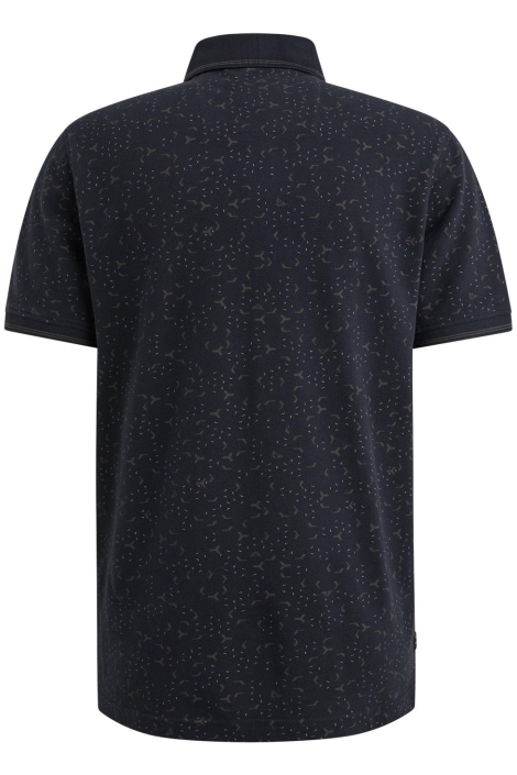 PME legend blauwe heren polo | Achteraanzicht