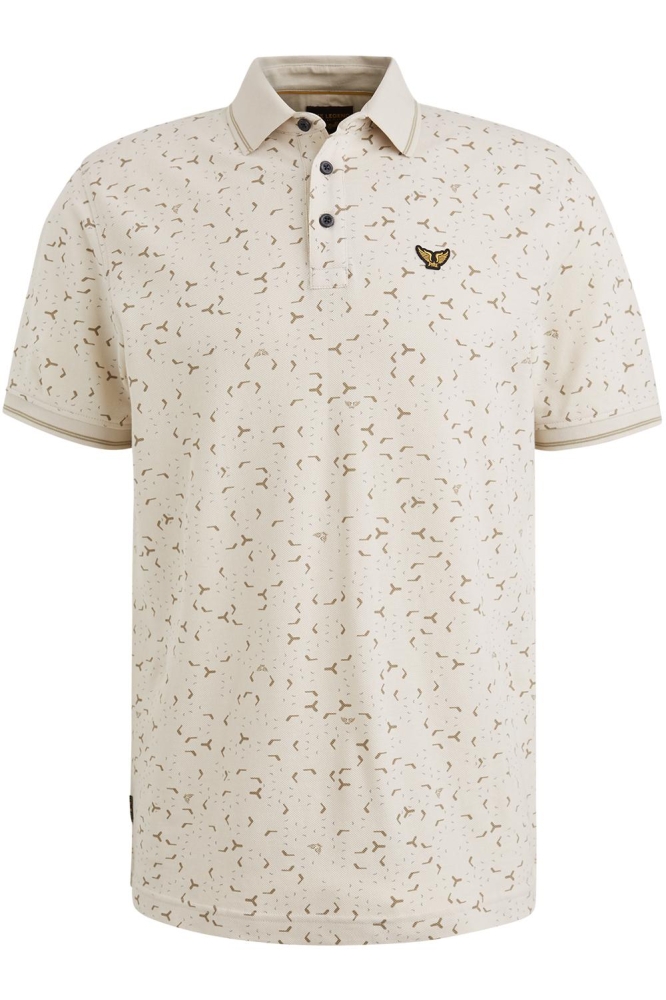 PME legend beige heren polo | Vooraanzicht