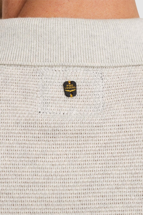 PME legend ecru heren polo | Kleurstaal