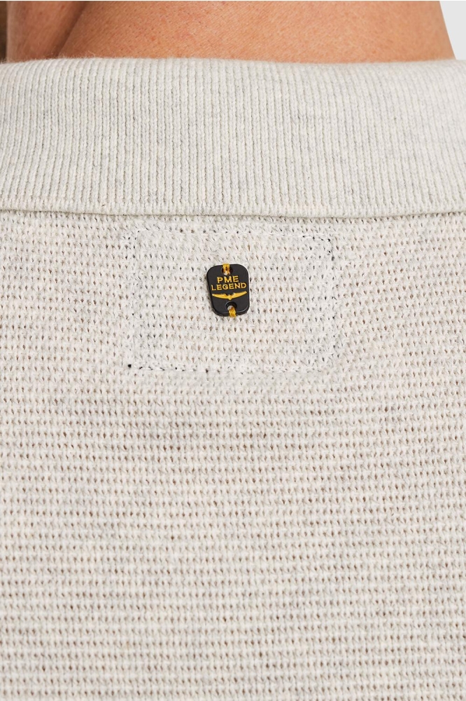 PME legend ecru heren polo | Kleurstaal