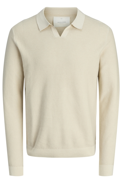 Jack & Jones beige heren trui | Vooraanzicht