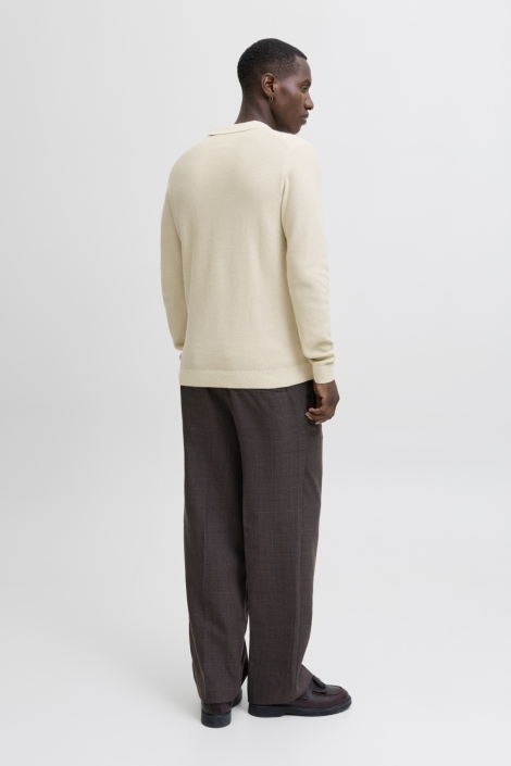 Jack & Jones beige heren trui | Model achteraanzicht