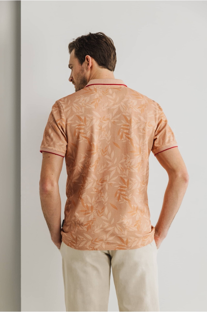 State of Art oranje heren polo | Model achteraanzicht