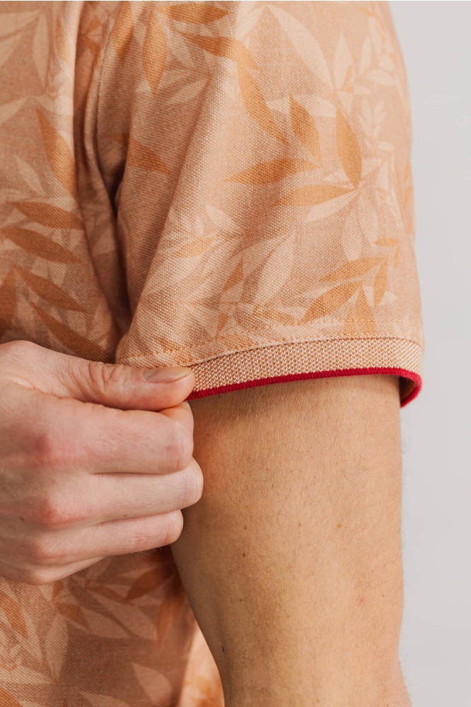 State of Art oranje heren polo | Close up