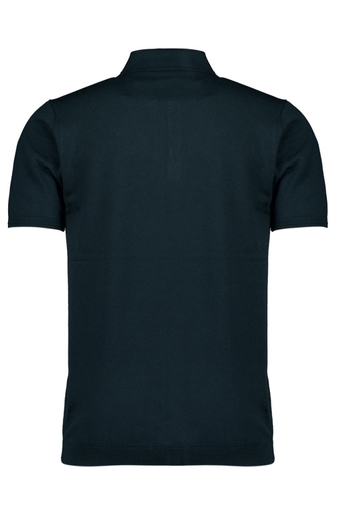 NO-EXCESS blauwe heren polo | Achteraanzicht