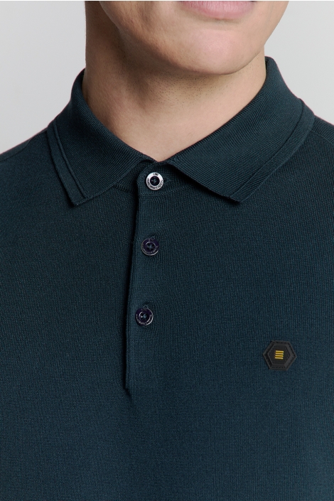 NO-EXCESS blauwe heren polo | Kleurstaal