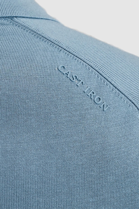 Cast Iron blauwe heren polo | Kleurstaal