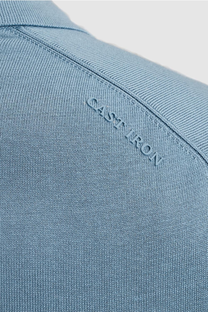 Cast Iron blauwe heren polo | Kleurstaal