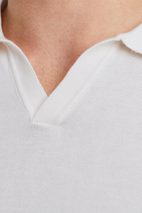 Cast Iron witte heren polo | Kleurstaal