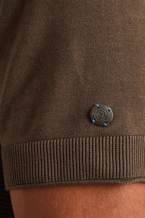 Cast Iron bruine heren polo | Kleurstaal