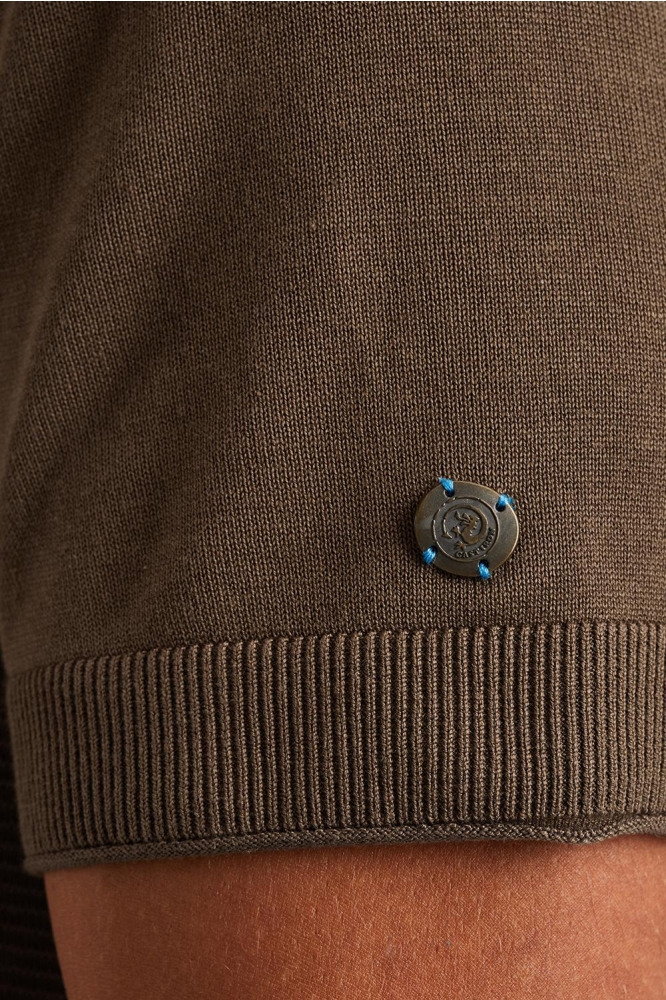 Cast Iron bruine heren polo | Kleurstaal