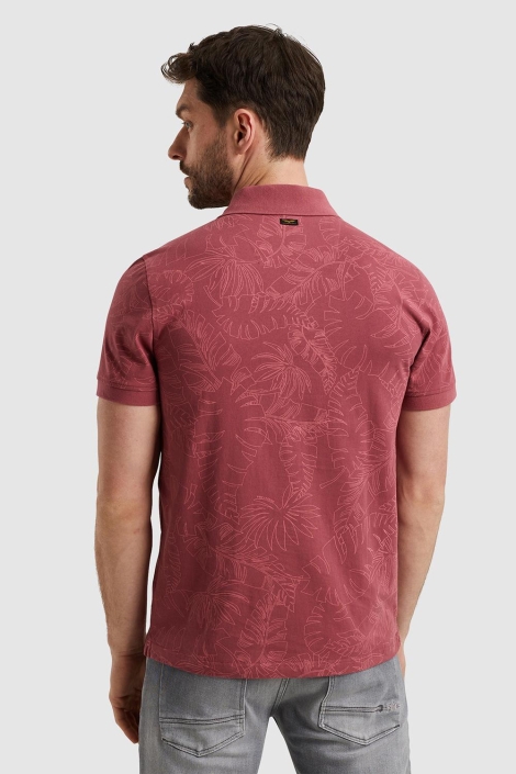 PME legend roze heren polo | Model achteraanzicht